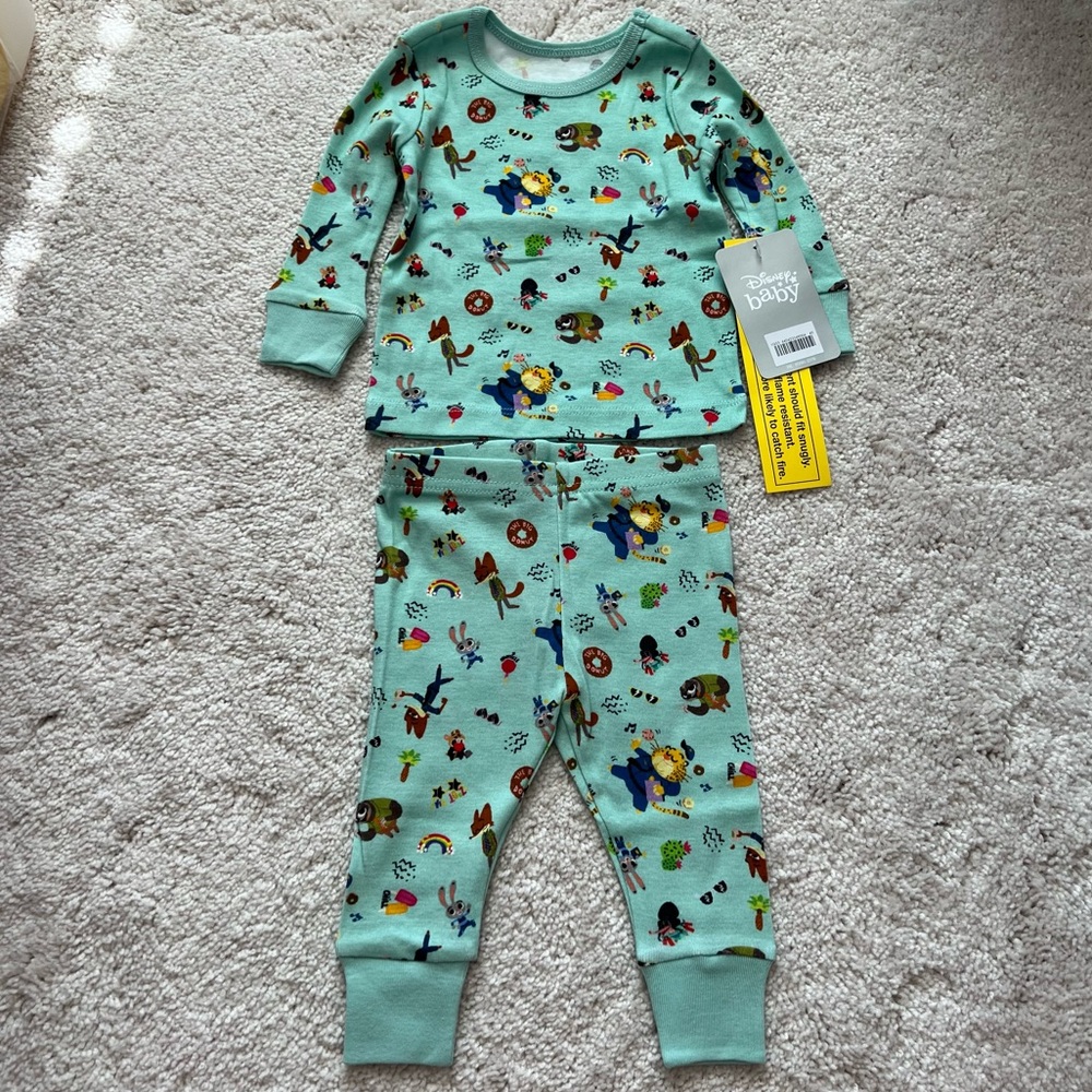 Zootopia 6-9M Pajama Set Disney Baby